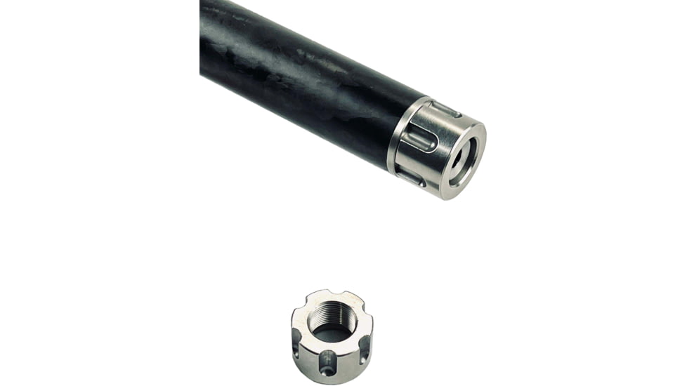 Dreadtec Thread Protector, Cylinder, 0.99in, 5/8x24 Thread, Polished Stainless Steel, DTC-THRDP-CSS-099-5824