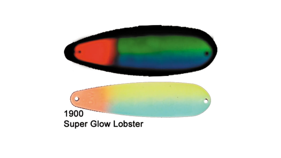 Dreamweaver Lures DW Standard Trolling Spoon, 3-3/4in, Super Glow Lobster, DW1900