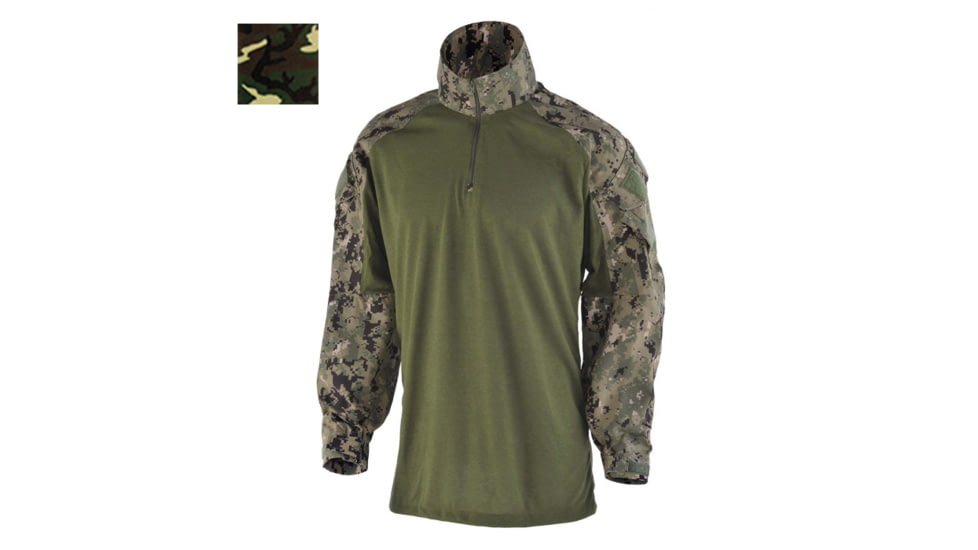 DRIFIRE / Crye Precision FR Combat Shirt - Mens, Regular, NATO Woodland, 2XL, DF2-CR-550CS-NW-2XR