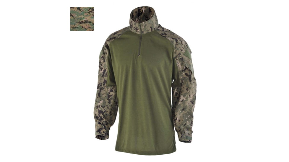 DRIFIRE FORTREX FR Combat Shirt - Men's, Short, Woodland Marpat, Small, DF2-550CS-WM-SMS