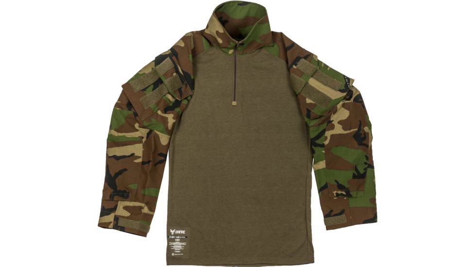 Drifire Mens Crye Combat Shirt, Nato Woodland, Shirts, DF2-CR-550CS-NW-XLXL