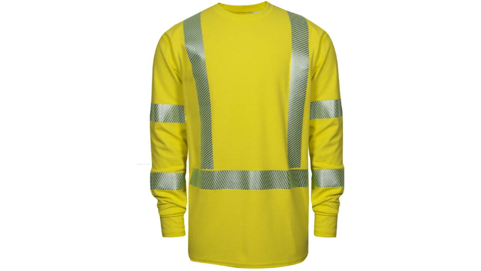 DRIFIRE Performance FR Type R Class 3 Hi-Vis Long Sleeve T-Shirt, Mens, Fluorescent Yellow, Extra Large, Regular, 20000150-HY-XL