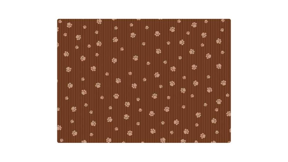 Drymate Dog Crate Mat, Brown Stripe/Tan Paw, 18x24 CKP1824MBSNTP