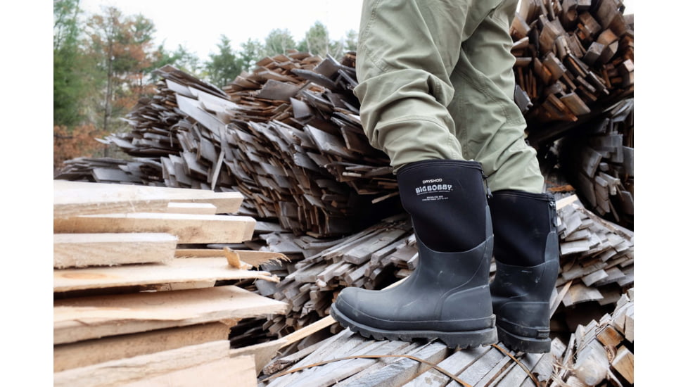 Dryshod Big Bobby Mid Work Boot - Mens, Black/Grey, 15, BBB-MM-BK-015
