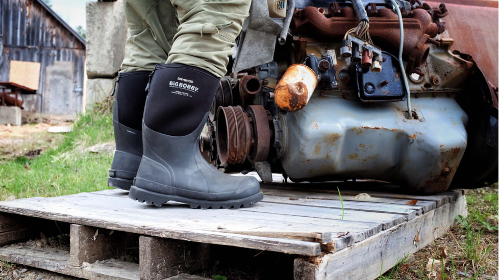Dryshod Big Bobby Mid Work Boot - Mens, Black/Grey, 15, BBB-MM-BK-015