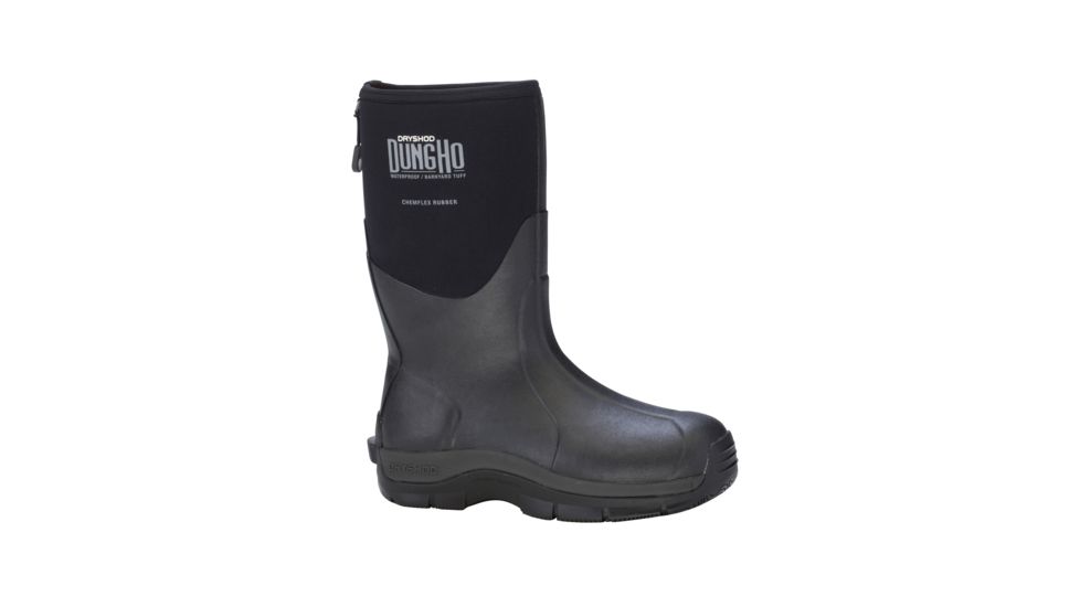 Dryshod Dungho Mid Tough Boots - Men's, Black/Grey, 9 DNG-MM-BK-009