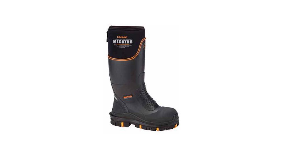 Dryshod Megatar Extreme-Protection Work Boot - Mens, Black/Orange, 12, MEG-MH-BK-012