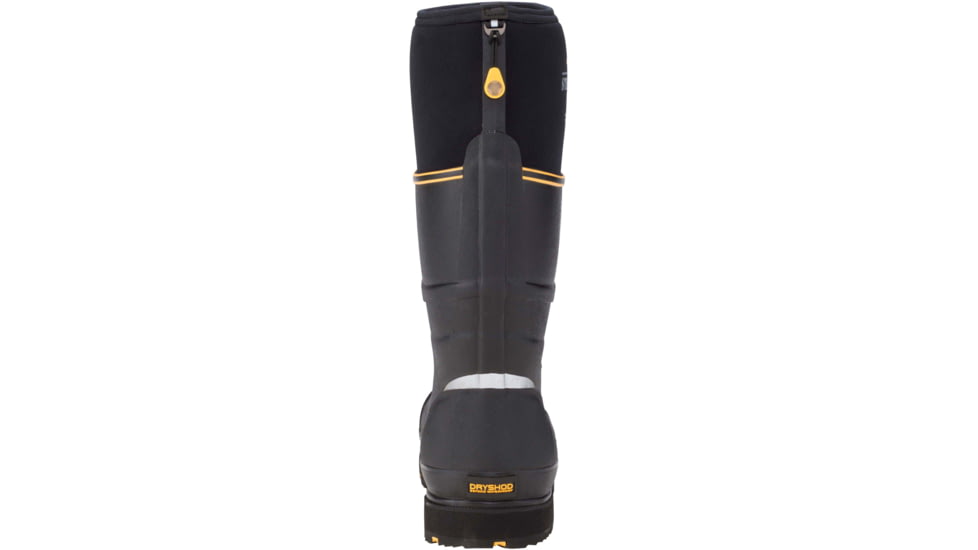 Dryshod Steel-Toe Max Hi Protective Work Boot - Mens, Black/Yellow, 10, STM-UH-BK-010