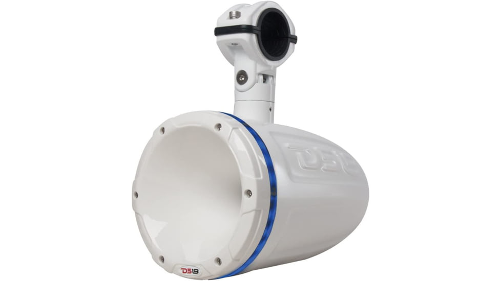 DS18 HYDRO 1.75in Driver Wakeboard Pod Tower Speaker w/RGB LED Lights - 900W - Single, White, NXL-DTW