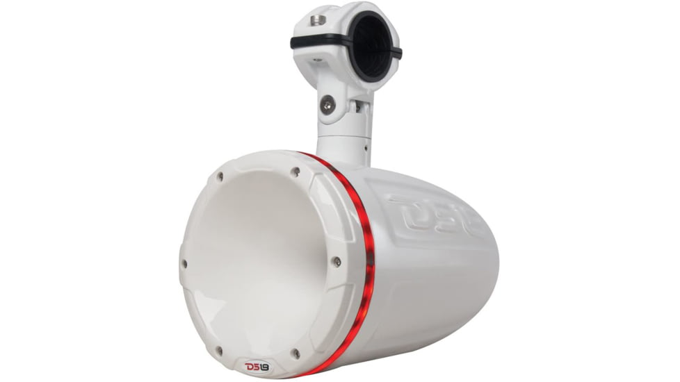 DS18 HYDRO 1.75in Driver Wakeboard Pod Tower Speaker w/RGB LED Lights - 900W - Single, White, NXL-DTW