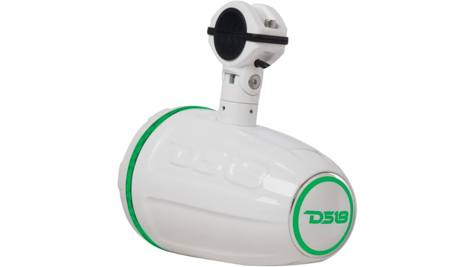 DS18 HYDRO 1.75in Driver Wakeboard Pod Tower Speaker w/RGB LED Lights - 900W - Single, White, NXL-DTW