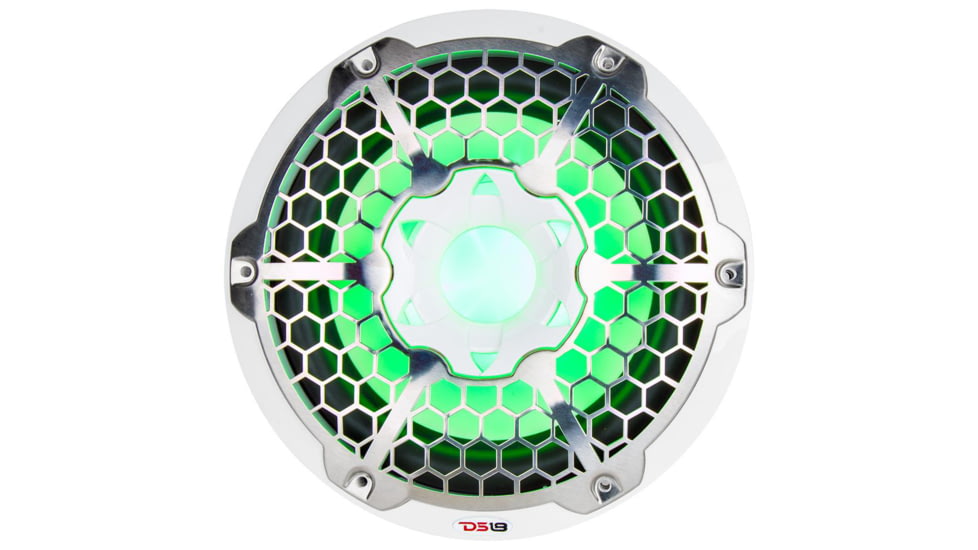 DS18 HYDRO 10in Subwoofer w/RGB Lights - 600W, Single, White, NXL-10SUB