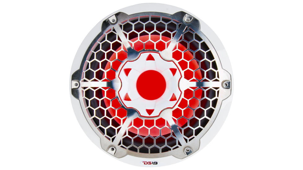 DS18 HYDRO 10in Subwoofer w/RGB Lights - 600W, Single, White, NXL-10SUB
