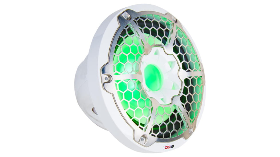 DS18 HYDRO 12in Subwoofer w/RGB Lights - 700W, Single, White, NXL-12SUB/WH