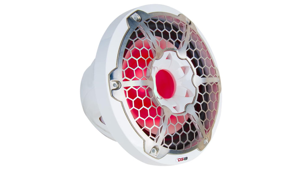 DS18 HYDRO 12in Subwoofer w/RGB Lights - 700W, Single, White, NXL-12SUB/WH