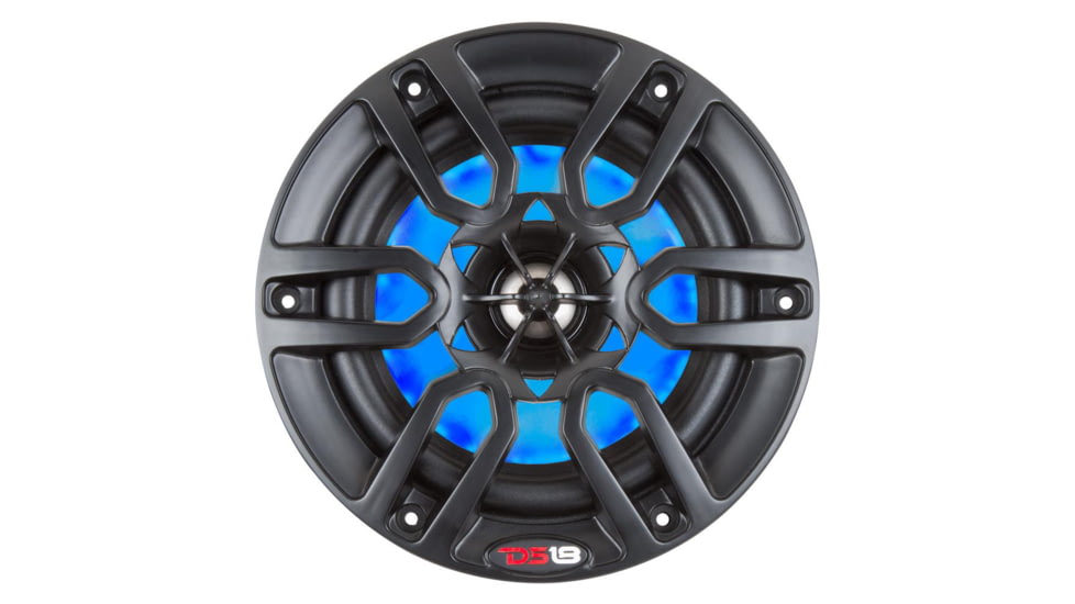 DS18 HYDRO 6.5in 2-Way Marine Speakers w/RBG LED Lights 300W, Matte Black, NXL-6BK