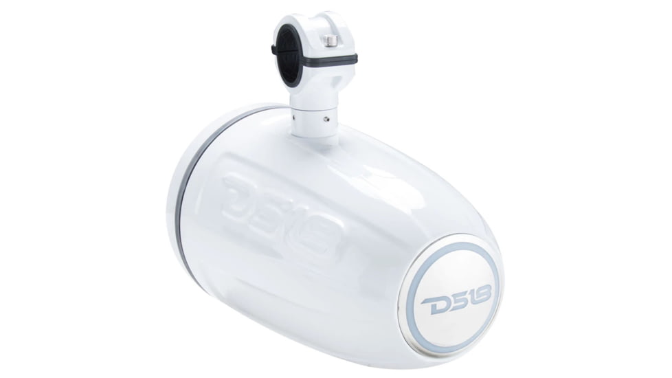 DS18 HYDRO 6.5in 2-Way Wakeboard Pod Tower Speakers w/1in Compression Driver &amp; RGB LED Lights - 450W, White, NXL-6TPWNEO