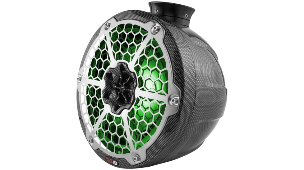 DS18 HYDRO 6.5in Ultra Slim Wakeboard Pod Tower Speaker w/RGB LED Lights - 375W, Black Carbon Fiber, CF-PS6