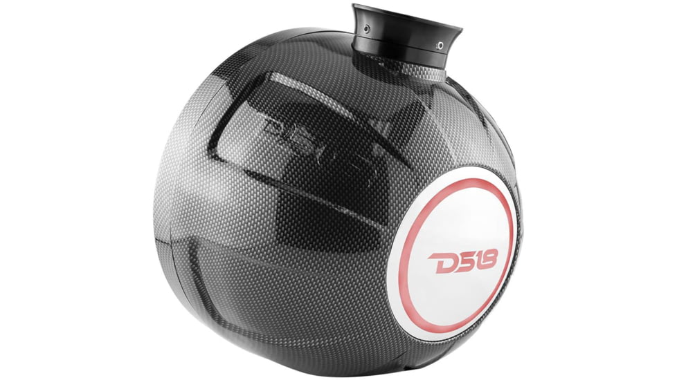 DS18 HYDRO 6.5in Ultra Slim Wakeboard Pod Tower Speaker w/RGB LED Lights - 375W, Black Carbon Fiber, CF-PS6