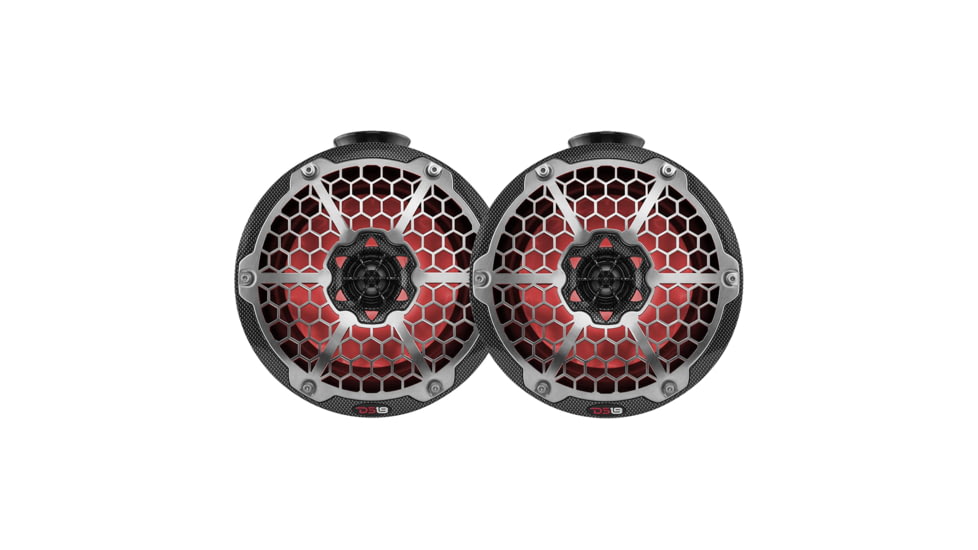 DS18 HYDRO 6.5in Ultra Slim Wakeboard Pod Tower Speaker w/RGB LED Lights - 375W, Black Carbon Fiber, CF-PS6