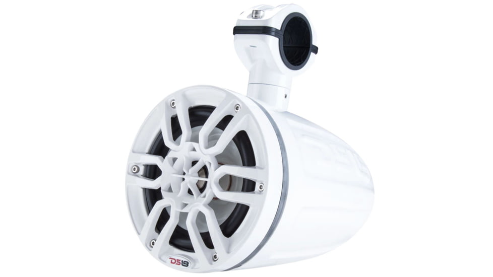 DS18 HYDRO 6.5in Wakeboard Pod Tower Speaker w/RGB LED Light - 300W, White, NXL-6TPW