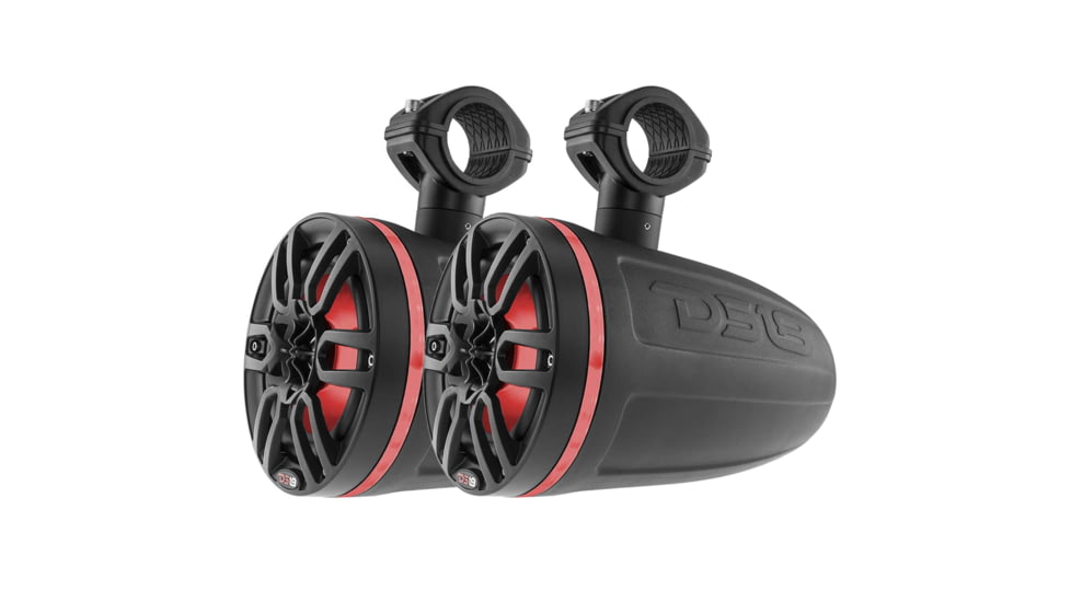 DS18 HYDRO 6.5in Wakeboard Pod Tower Speaker w/RGB LED Lights - 300W, Matte Black, NXL-6TPBK