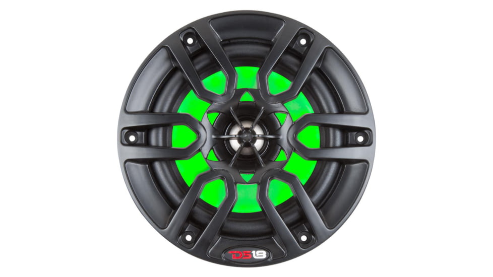 DS18 HYDRO 8in 2-Way Marine Speakers w/RGB LED Lights 375W, Matte Black, NXL-8BK