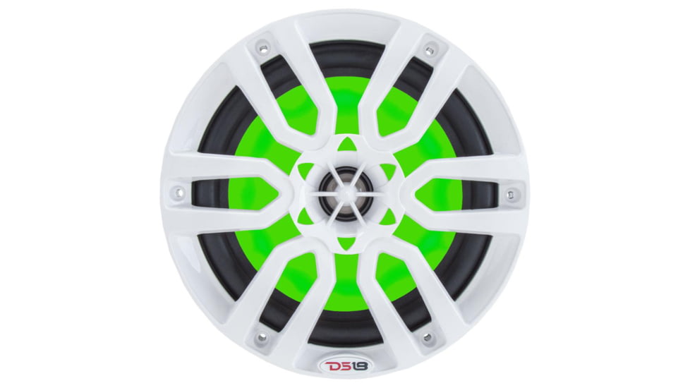 DS18 HYDRO 8in 2-Way Marine Speakers w/RGB LED Lights 375W, White, NXL-8