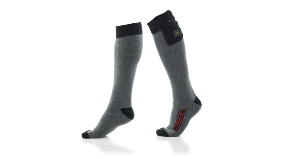 DSG Outerwear Heated Socks, Heather Black, Large/Extra Large, 45485