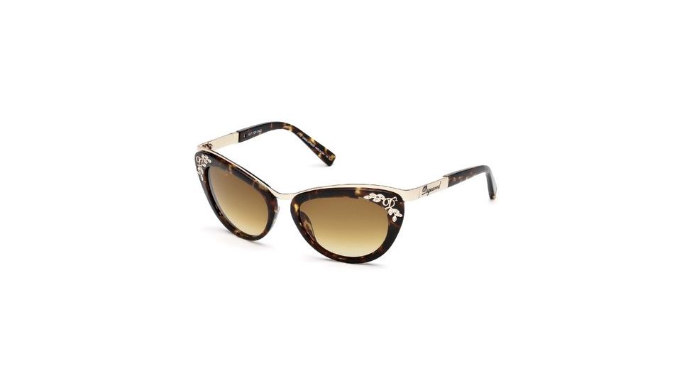 DSquared DQ0096 Sunglasses - Dark Havana Frame Color