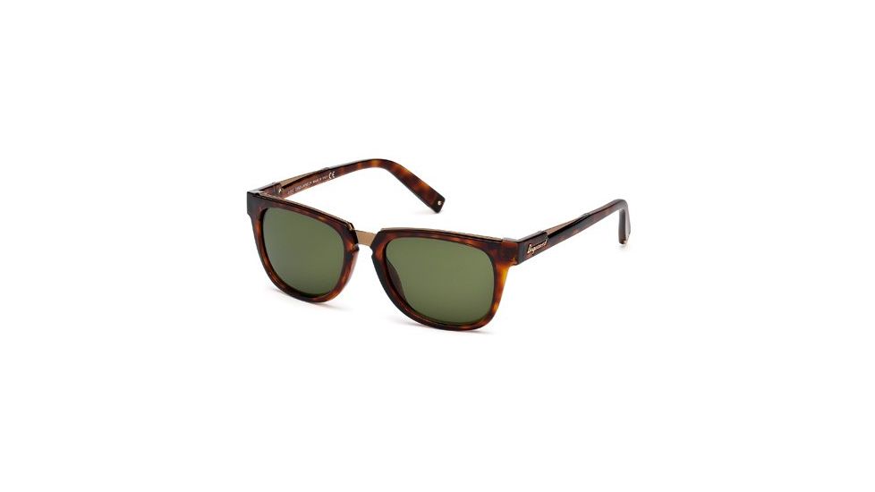 DSquared DQ0106 Sunglasses - Dark Havana Frame Color, Green Lens Color