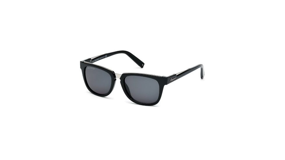DSquared DQ0106 Sunglasses - Shiny Black Frame Color, Smoke Lens Color