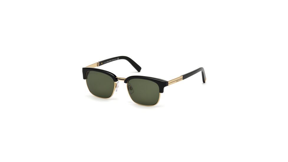 DSquared DQ0151 Sunglasses - Shiny Black Frame Color, Green Lens Color
