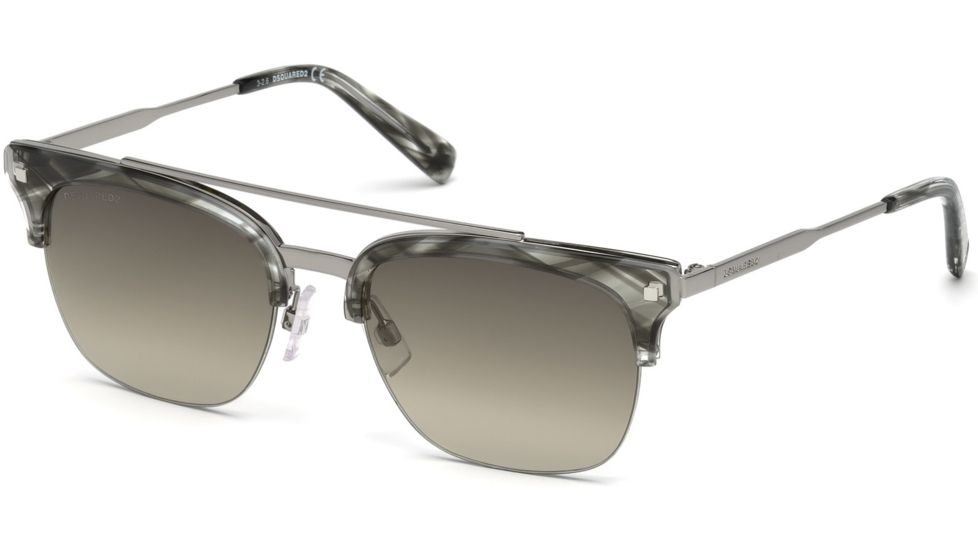 DSquared DQ0250 Sunglasses - Grey Frame Color, Gradient Green Lens Color