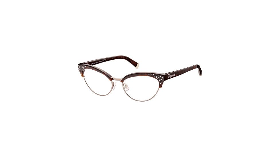 DSquared DQ5064 Eyeglass Frames - Dark Havana Frame Color