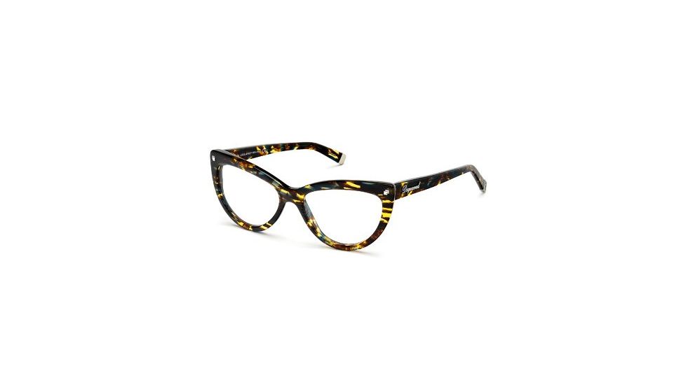 DSquared DQ5086 Eyeglass Frames - Coloured Havana Frame Color