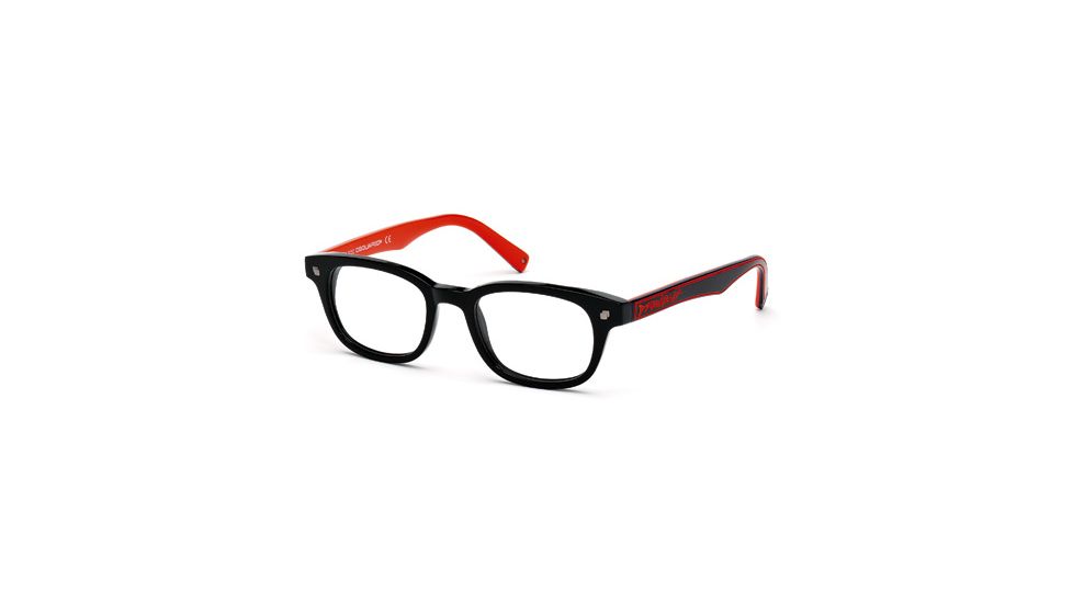 DSquared DQ5098 Eyeglass Frames - Shiny Black Frame Color