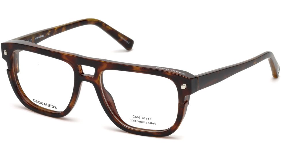 DSquared DQ5237 Eyeglass Frames - Dark Havana Frame Color