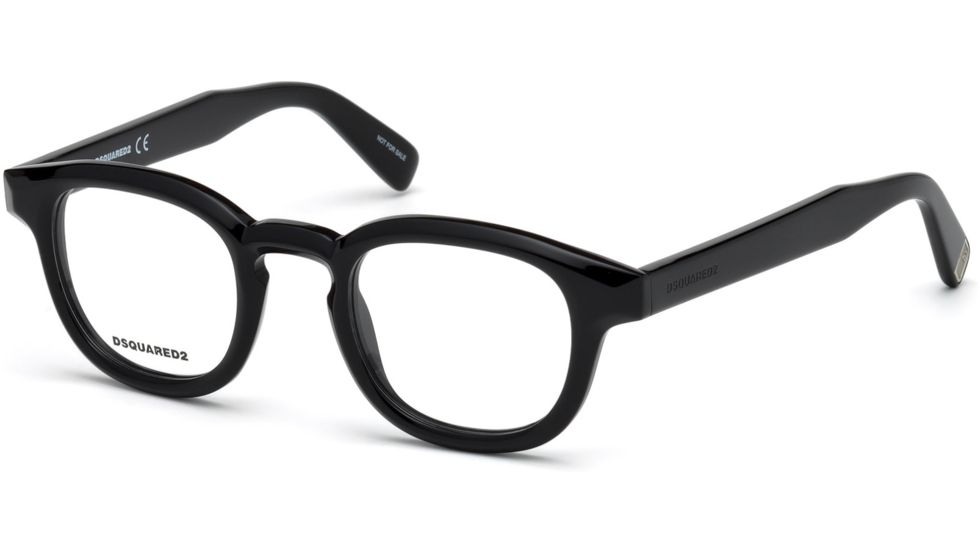 DSquared DQ5246 Eyeglass Frames - Shiny Black Frame Color, Shiny Black Lens Color