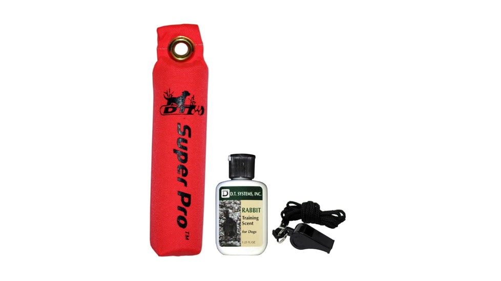 DT Systems Dog Training Kit - Nylon Orange w/ Rabbit scent, Orange, 73205