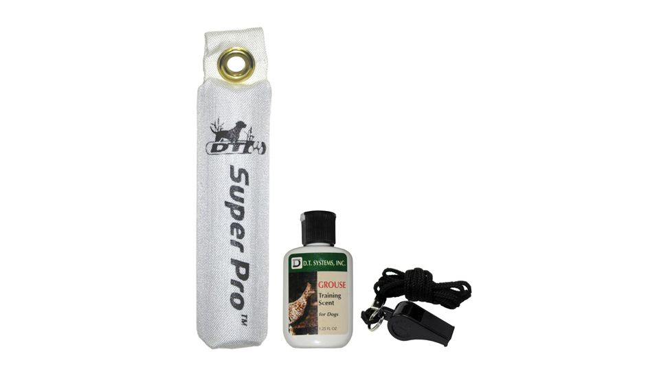 DT Systems Dog Training Kit - Nylon White w/ Grouse scent, White, 73303