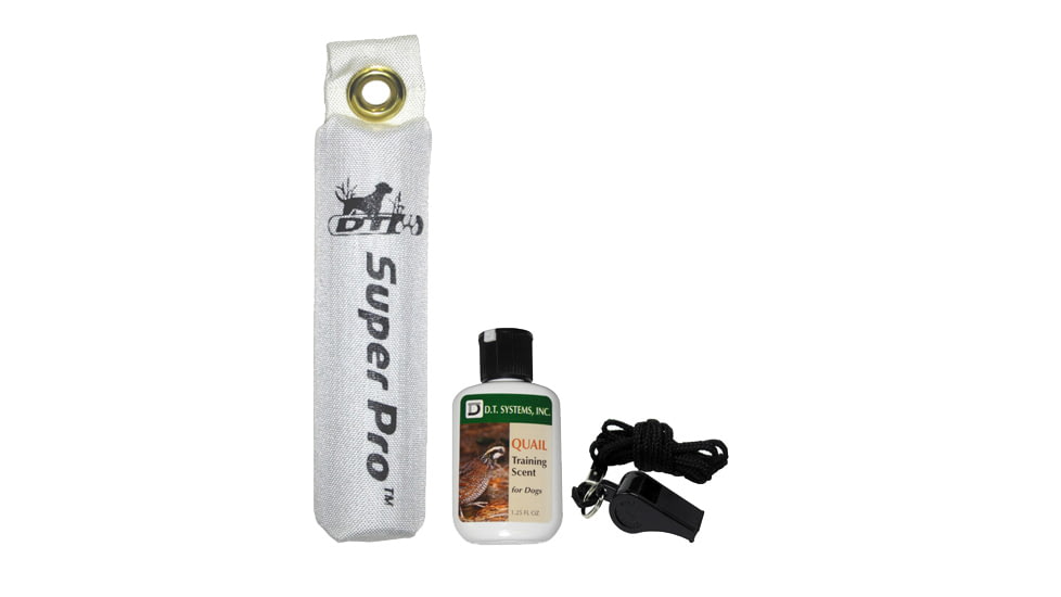 DT Systems Dog Training Kit - Nylon White w/ Quail scent, White, 73304