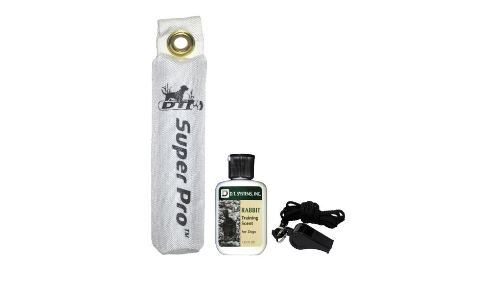 DT Systems Dog Training Kit - Nylon White w/ Rabbit scent, White, 73305