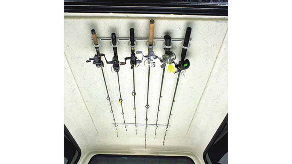Du-Bro Trac-A-Rod 2 foot Fishing Rod Rack, Silver/Black, 1080B
