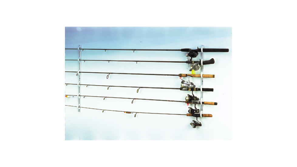 Du-Bro Trac-A-Rod 2 foot Fishing Rod Rack, Silver/Black, 1080B