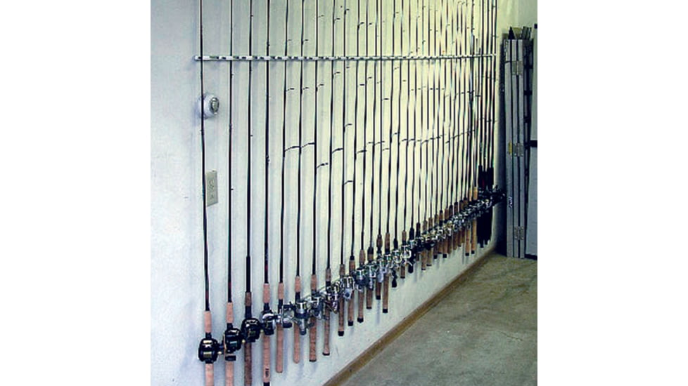 Du-Bro Trac-A-Rod 2 foot Fishing Rod Rack, Silver/Black, 1080B