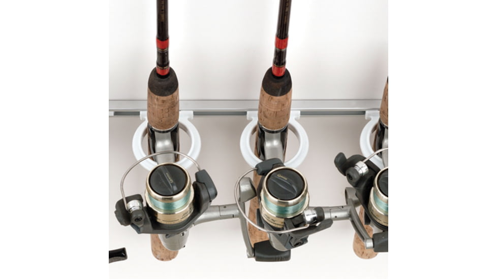 Du-Bro Trac-A-Rod 2 foot Fishing Rod Rack, Silver/Black, 1080B