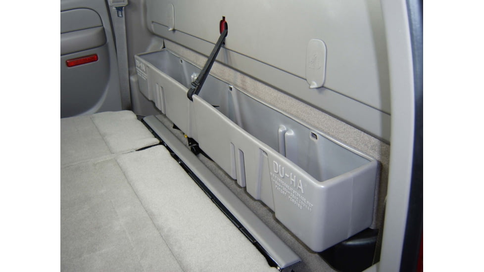 Du-Ha Behind-the-Seat Storage for 04-07 Chevrolet/GMC Silverado/Sierra Silverado/Sierra 1500 Light Duty Crew Cab, Classic , Black, 10023