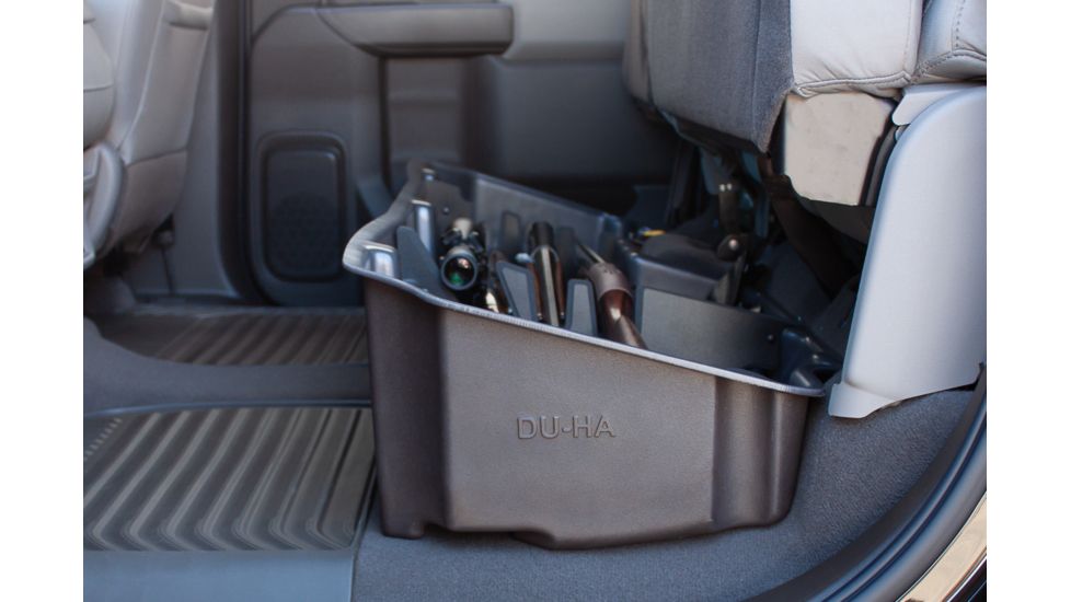 Du-Ha Underseat Storage for 19-22 Chevrolet/GMC Silverado/Sierra Light Duty 20-22 Heavy Duty Crew Cab, New Body Style, 10.5in, Brown, 10401