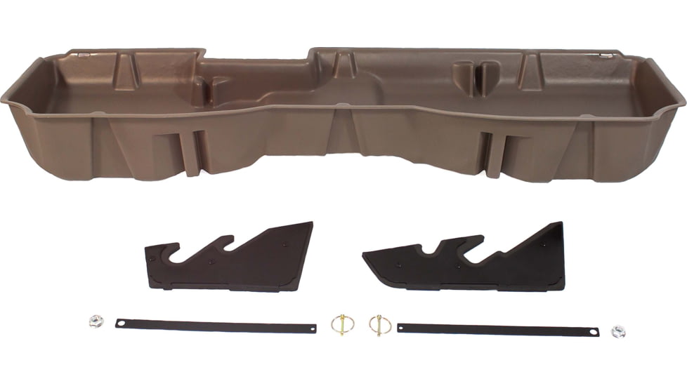 Du-Ha Underseat Chevrolet/GMC Silverado/Sierra Storage, 14-18 Light Duty/15-19 Heavy Duty Crew Cab, Saddle/Brown, 10303